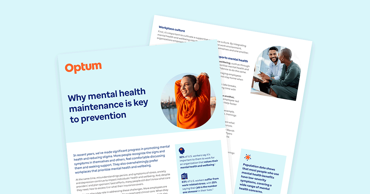 Optum Pro Script The Importance of Workforce Mental Health Maintenance